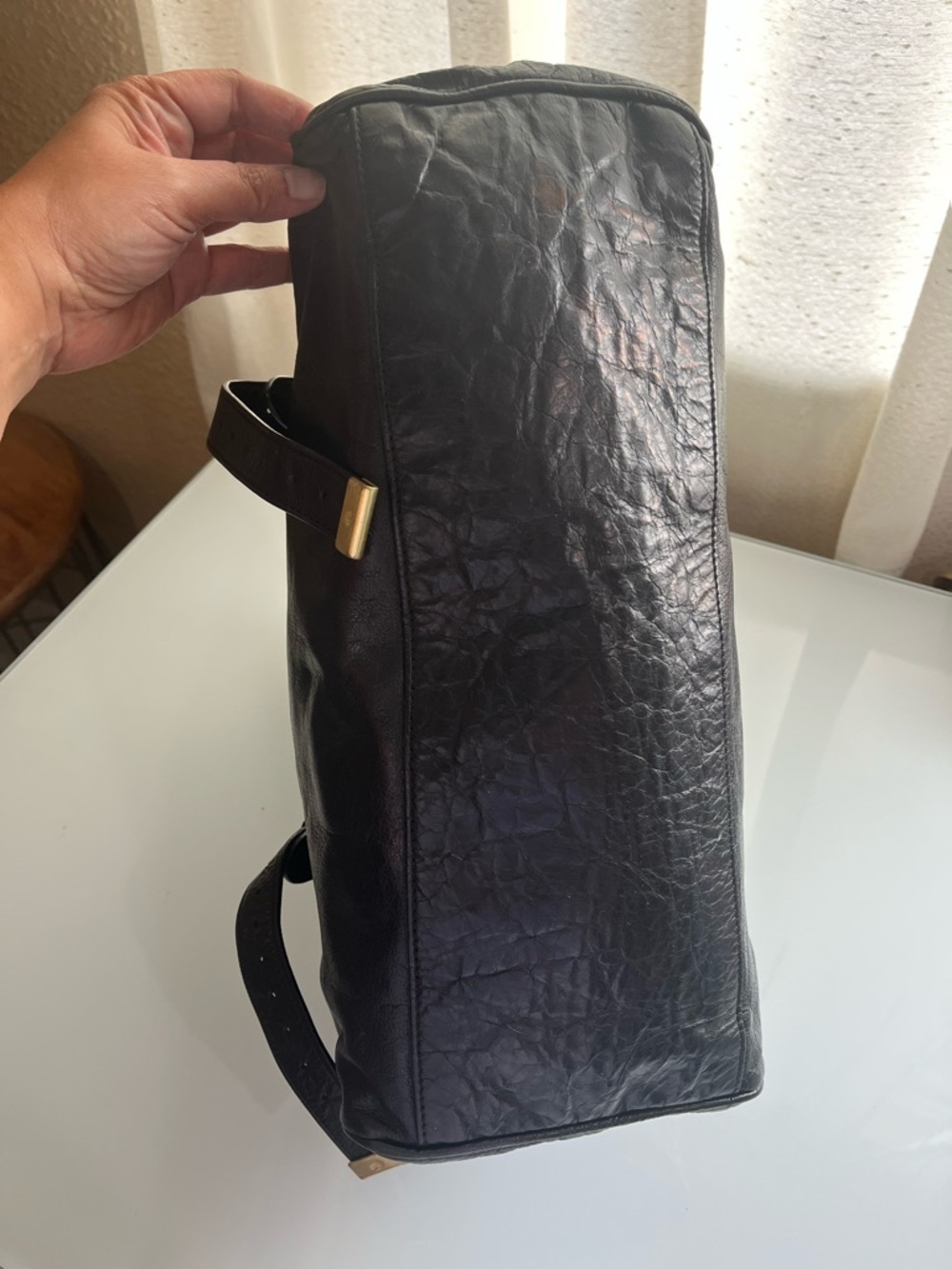 MULBERRY BLACK LEATHER ALEXA - Picture 5 of 12